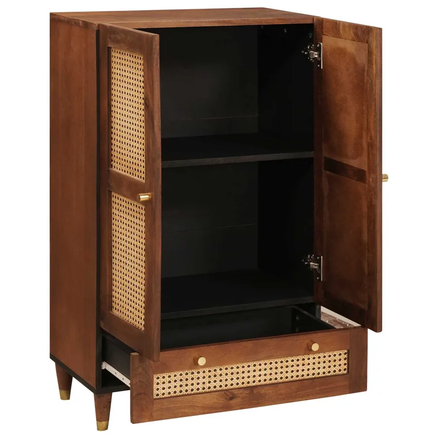 Buffet Haut Marron 60 x 33,5 x 100 cm Bois de mangue massif - 2