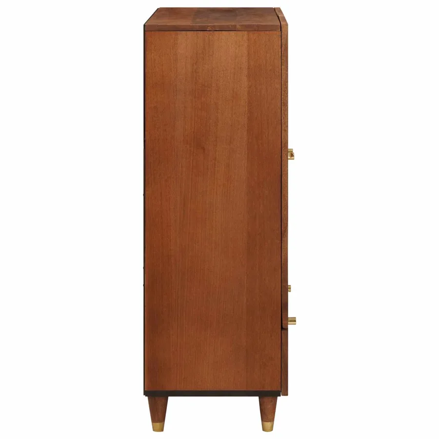 Buffet Haut Marron 60 x 33,5 x 100 cm Bois de mangue massif - 4