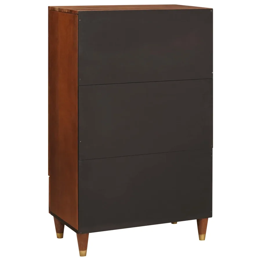 Buffet Haut Marron 60 x 33,5 x 100 cm Bois de mangue massif - 5