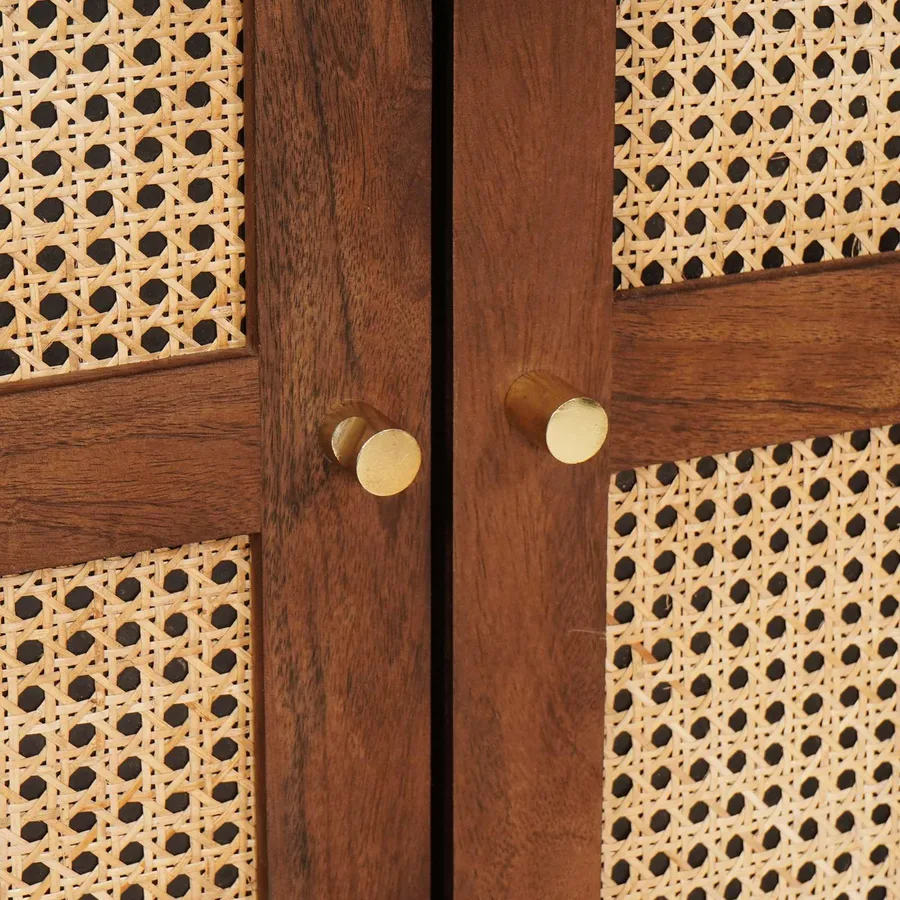 Buffet Haut Marron 60 x 33,5 x 100 cm Bois de mangue massif - 7