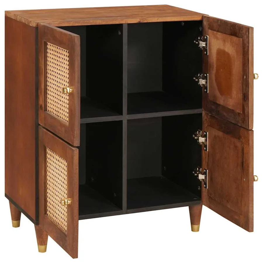 Buffet Marron 60 x 33,5 x 75 cm Bois de mangue massif - 2
