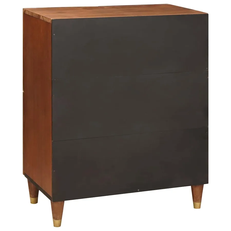 Buffet Marron 60 x 33,5 x 75 cm Bois de mangue massif - 5