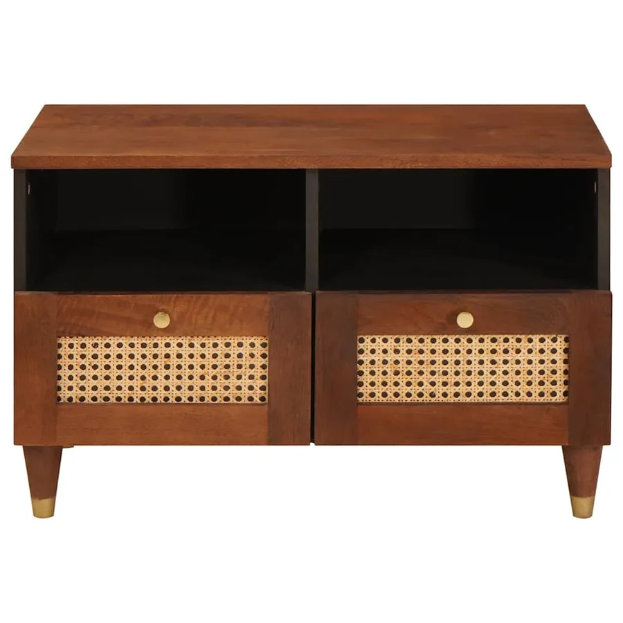 Meuble TV Marron 70 x 33,5 x 46 cm Bois de mangue massif - 3