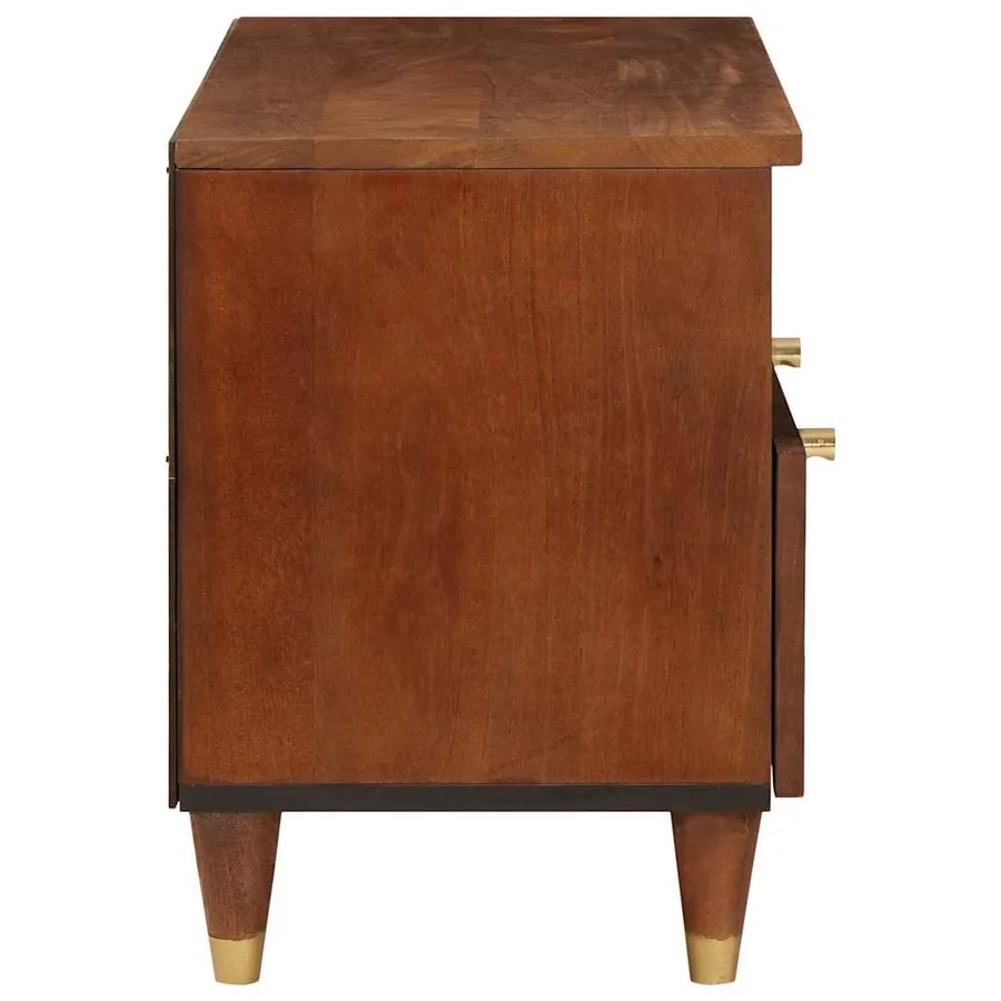 Meuble TV Marron 70 x 33,5 x 46 cm Bois de mangue massif - 4