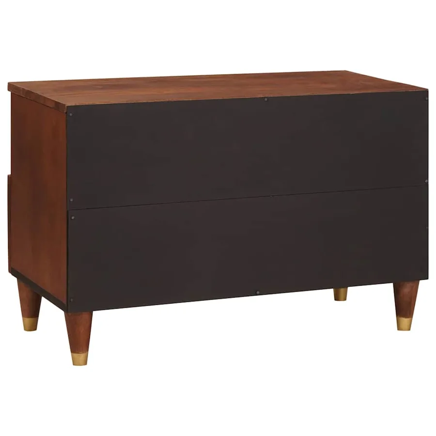 Meuble TV Marron 70 x 33,5 x 46 cm Bois de mangue massif - 5
