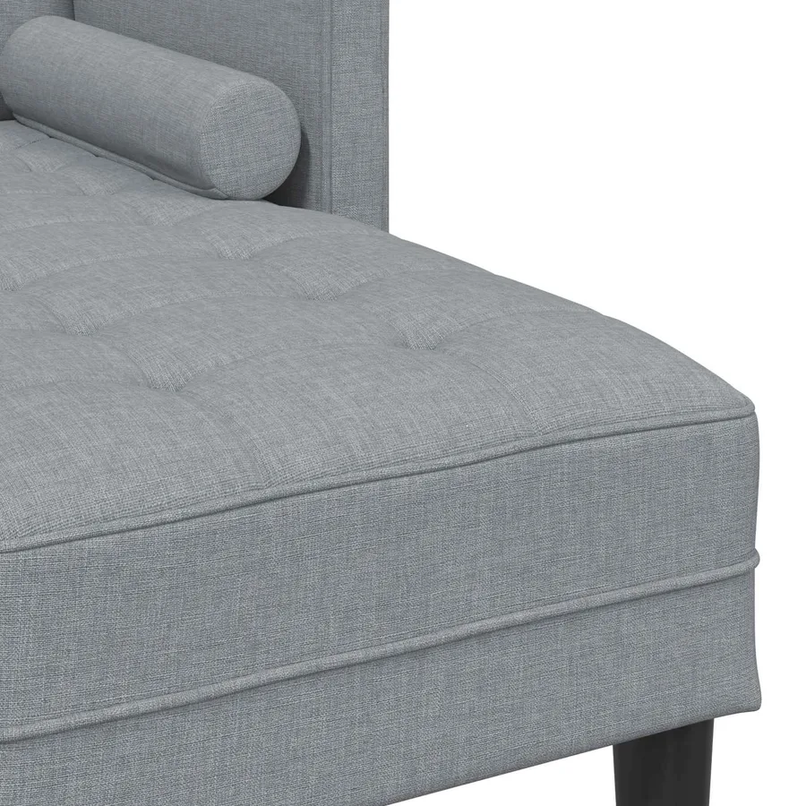 Ensemble de Canapés avec coussin 2 pcs Gris clair Polyester - 13