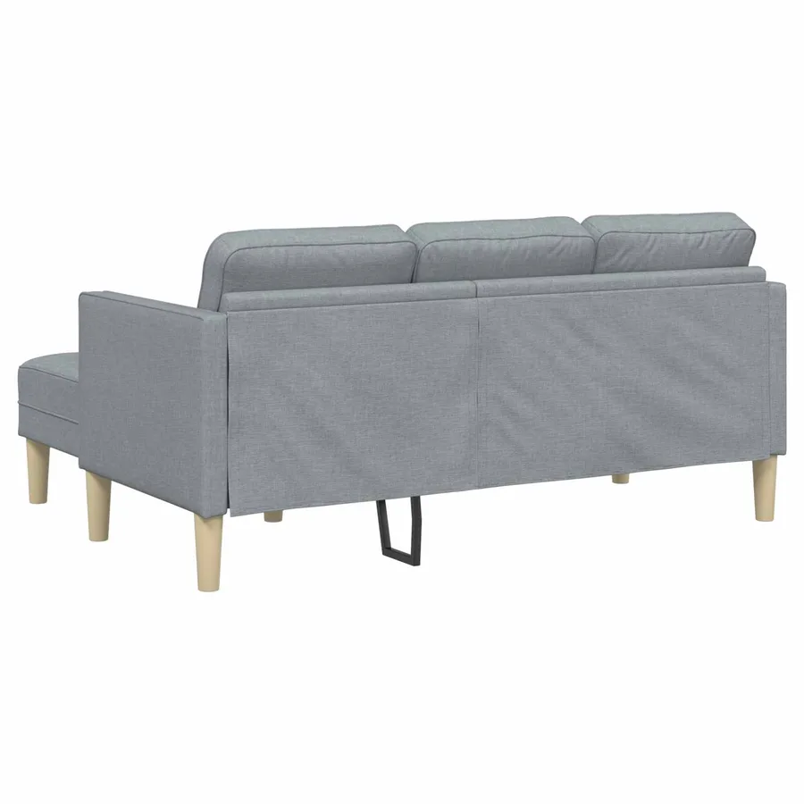Ensemble de Canapés avec coussin 2 pcs Gris clair Polyester - 8