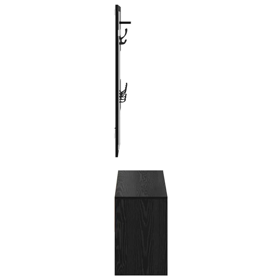 Ensemble de meubles d'entrée 4 pcs Chêne noir Bois d'ingénierie - 11