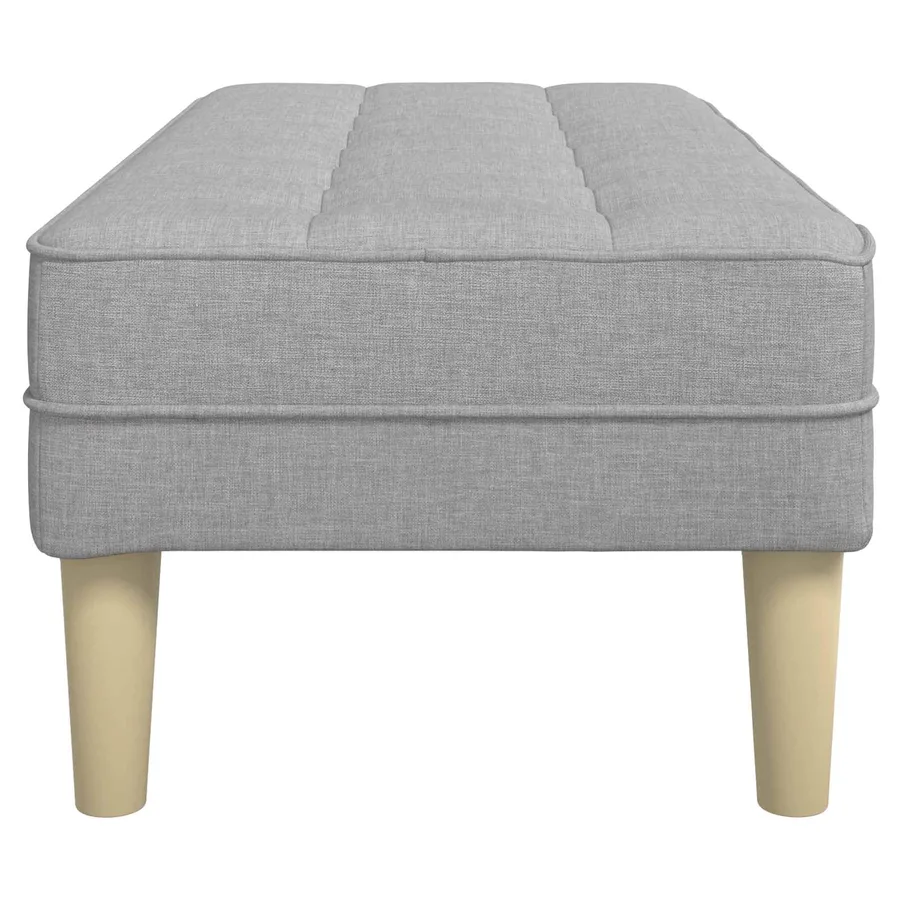 banc avec coussin Gris nuage 113 x 57 x 39 cm tissu - 5