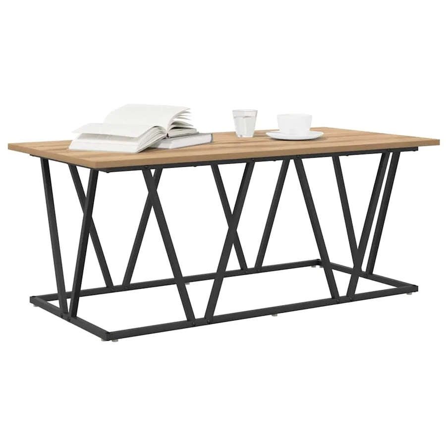 Table basse Chêne artisanal 100 x 50 x 40 cm - 3