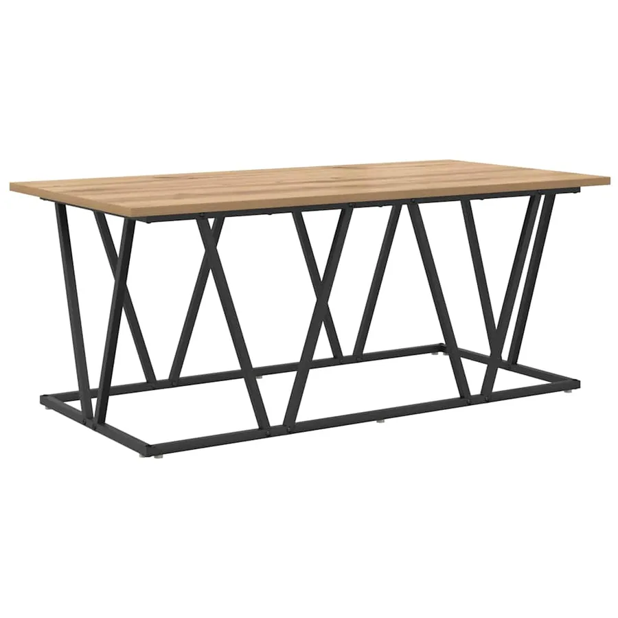 Table basse Chêne artisanal 100 x 50 x 40 cm - 7