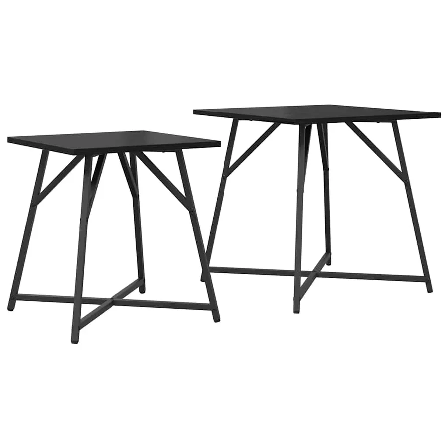 Ensemble de tables d'appoint 2 pcs Chêne noir - 2