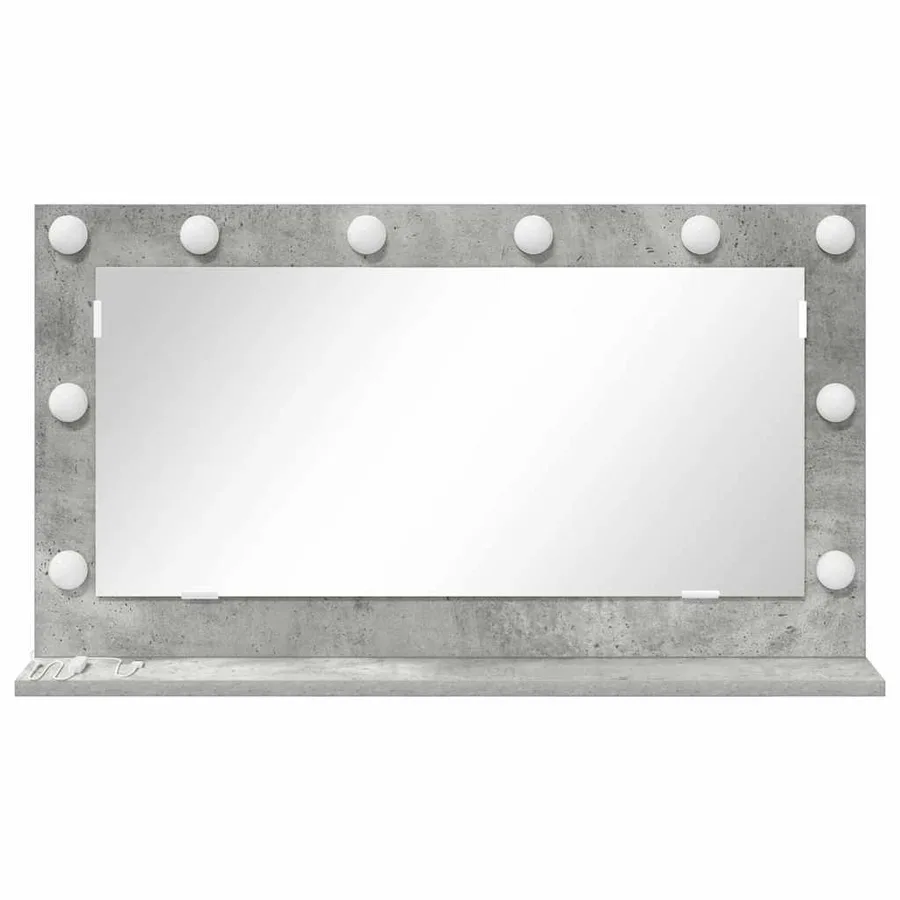 Miroir de vanité Rectangulaire Gris béton 80 x 45 x 18 cm - 4
