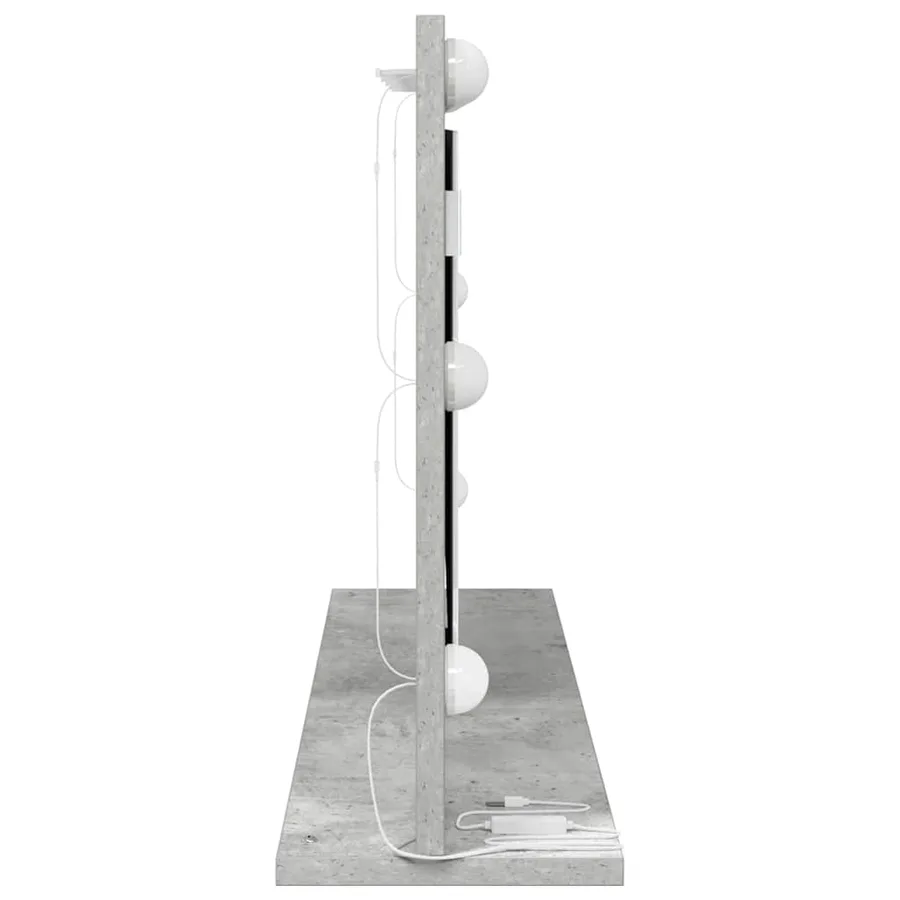 Miroir de vanité Rectangulaire Gris béton 80 x 45 x 18 cm - 5