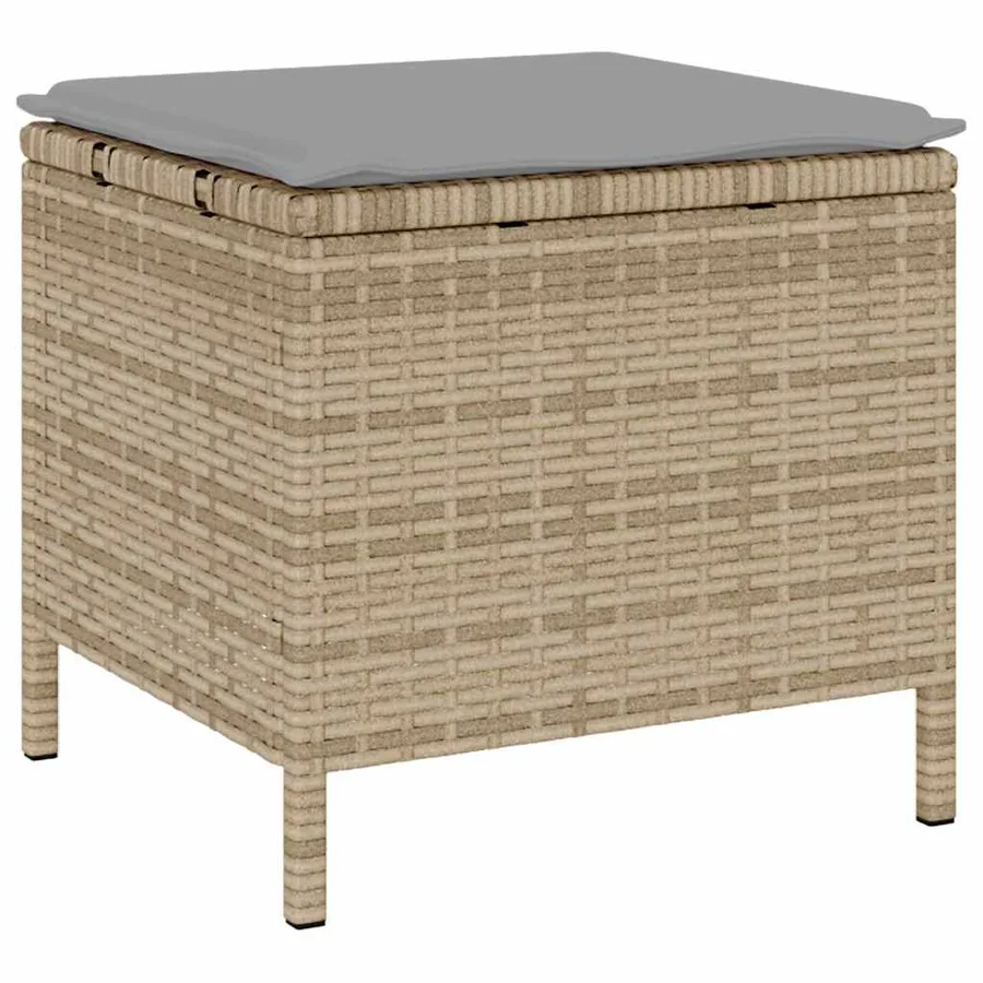 Ensemble de salle à manger pour jardin Beige polyrotin - 6
