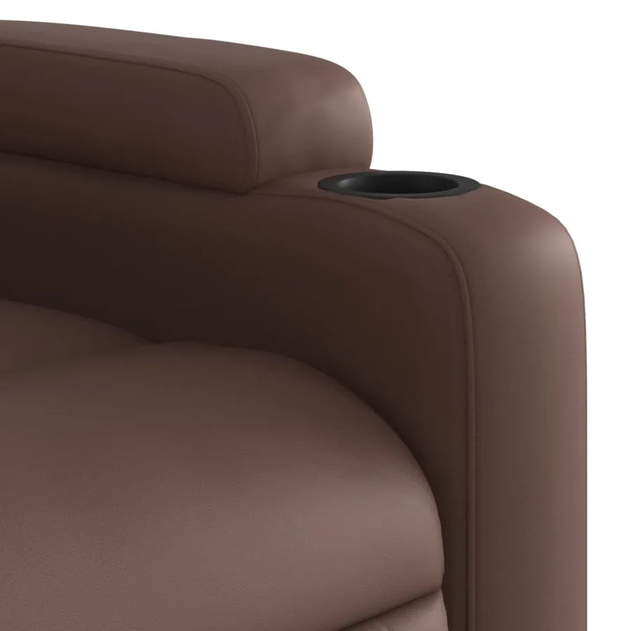 Fauteuil inclinable Marron Similicuir - 8