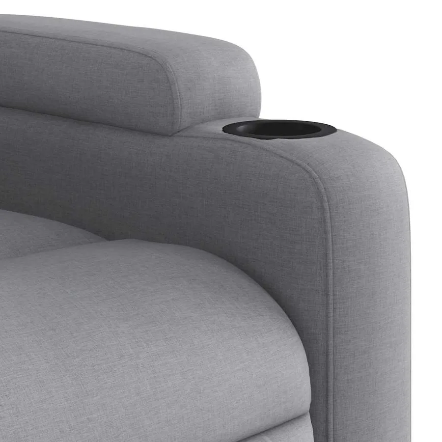Fauteuil de massage inclinable Gris clair Tissu - 10