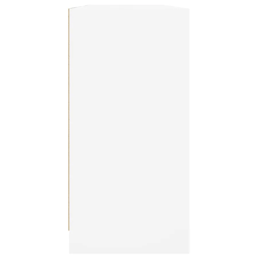 Bibliothèque avec portes blanc 204x37x75 cm bois d'ingénierie - 7