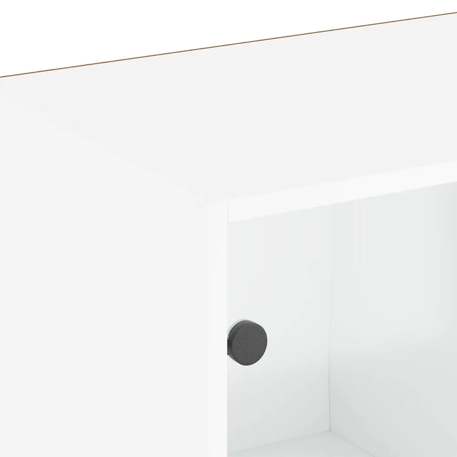 Bibliothèque avec portes blanc 204x37x75 cm bois d'ingénierie - 9