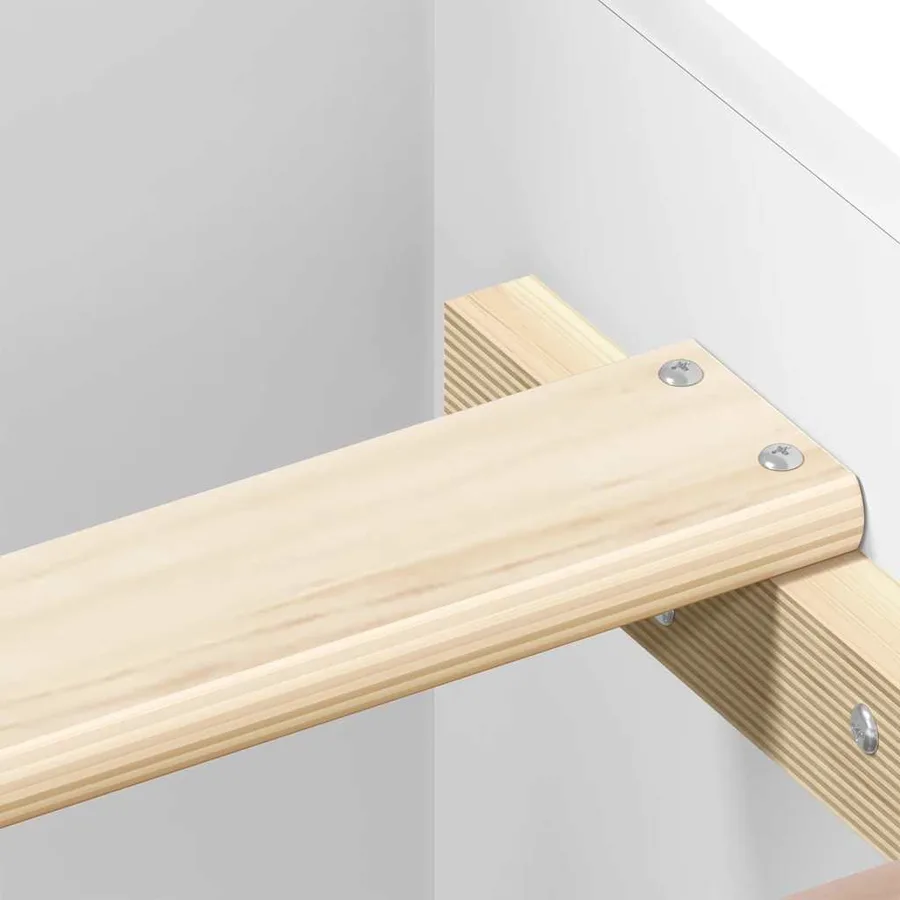 Cadre de lit sans matelas blanc 100x200 cm bois d'ingénierie - 9