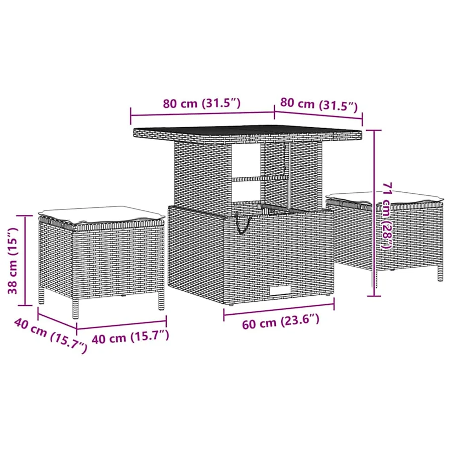 Ensemble de canapé de jardin avec coussin 13 pcs Gris polyrotin - 11