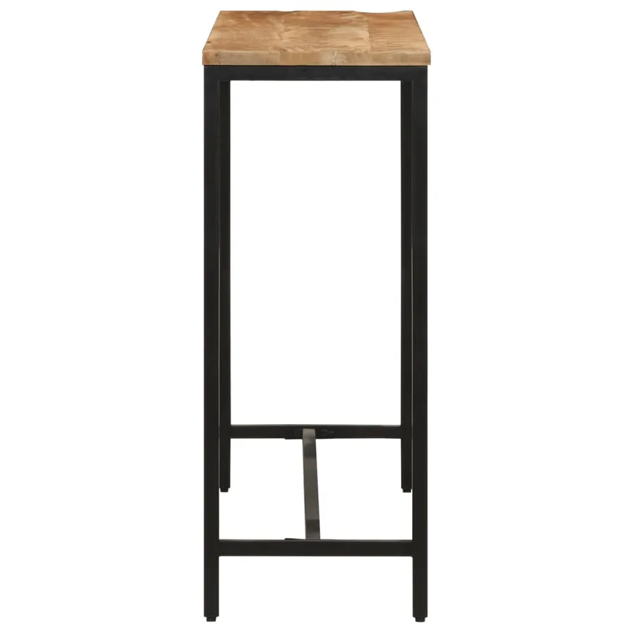 Table console 110x30x75 cm bois de manguier massif brut et fer - 3