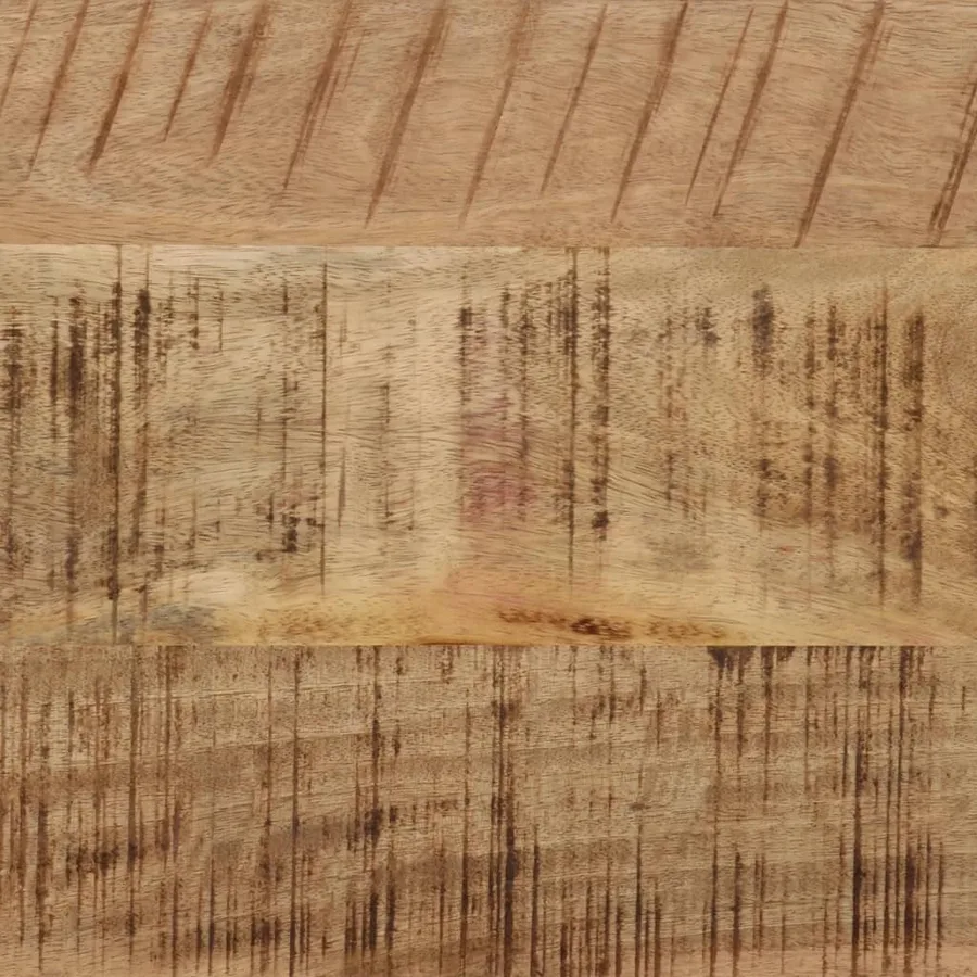 Table console 110x30x75 cm bois de manguier massif brut et fer - 7