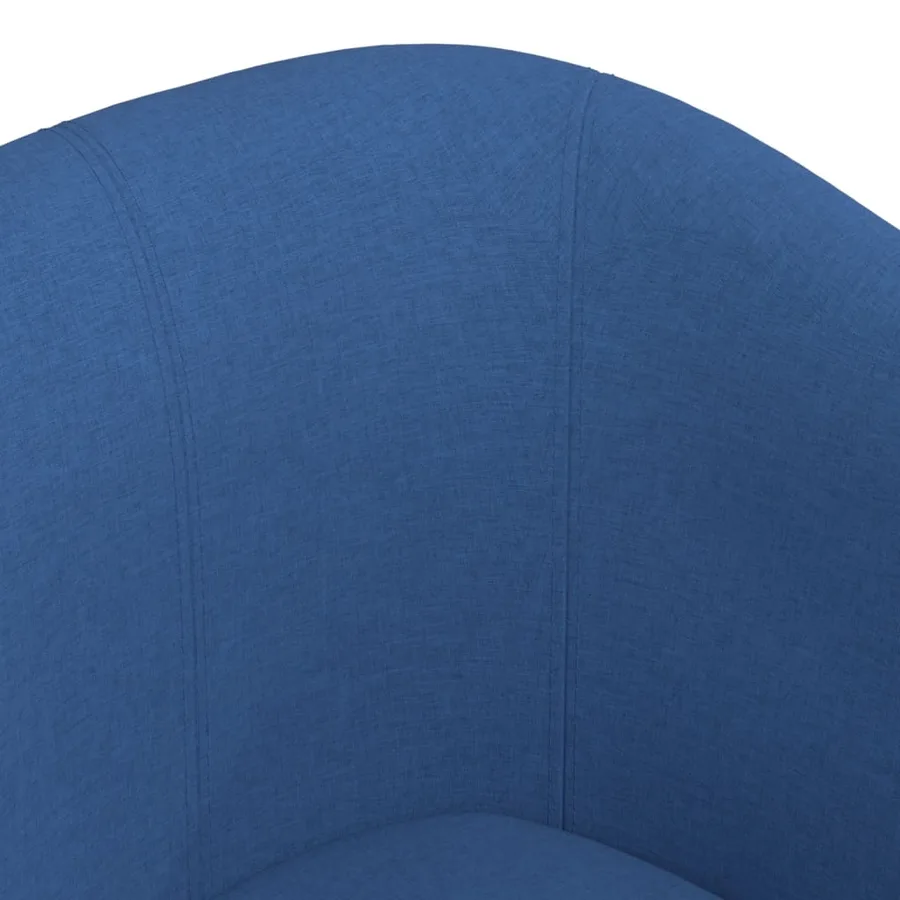 Chaise cabriolet avec repose-pied bleu tissu - 6
