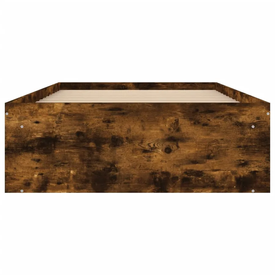 Cadre de lit sans matelas chêne fumé 100x200 cm - 6