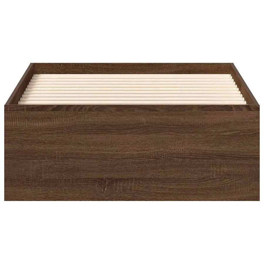 Cadre de lit sans matelas chêne marron 100x200 cm - 5