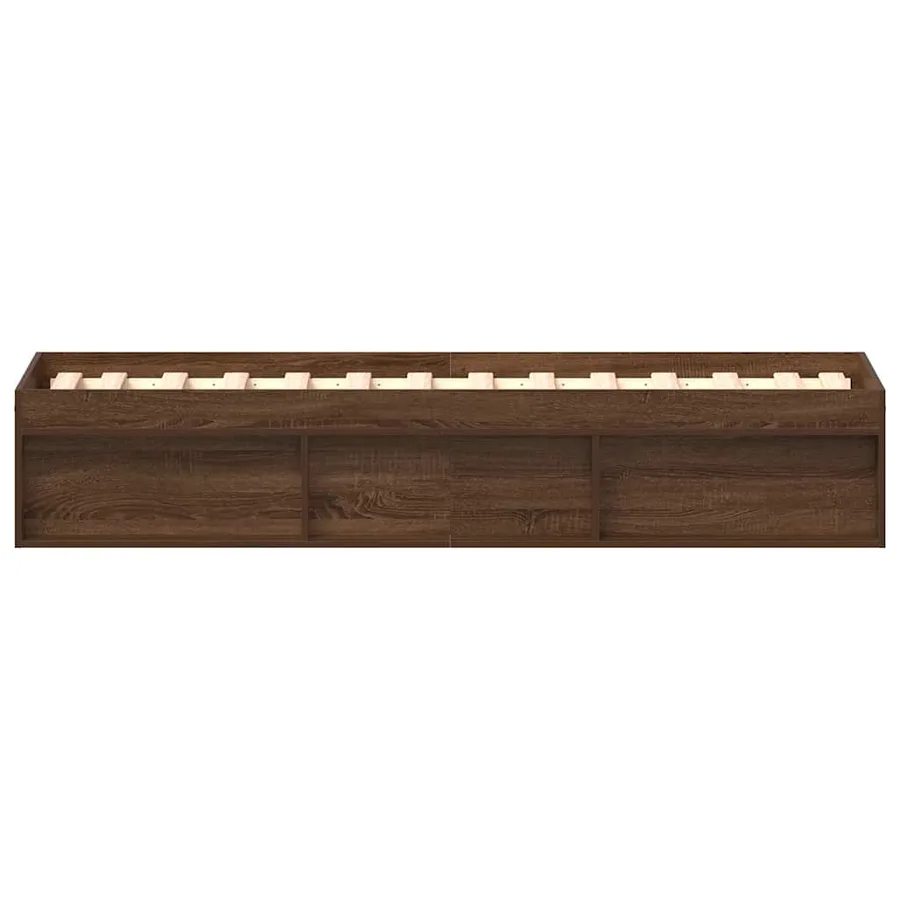 Cadre de lit sans matelas chêne marron 100x200 cm - 6
