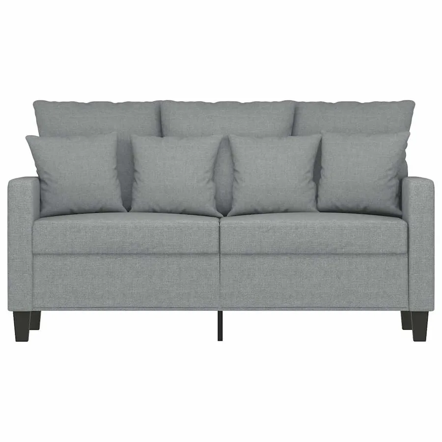 Canapé à 2 places Gris clair 120 cm Tissu - 4