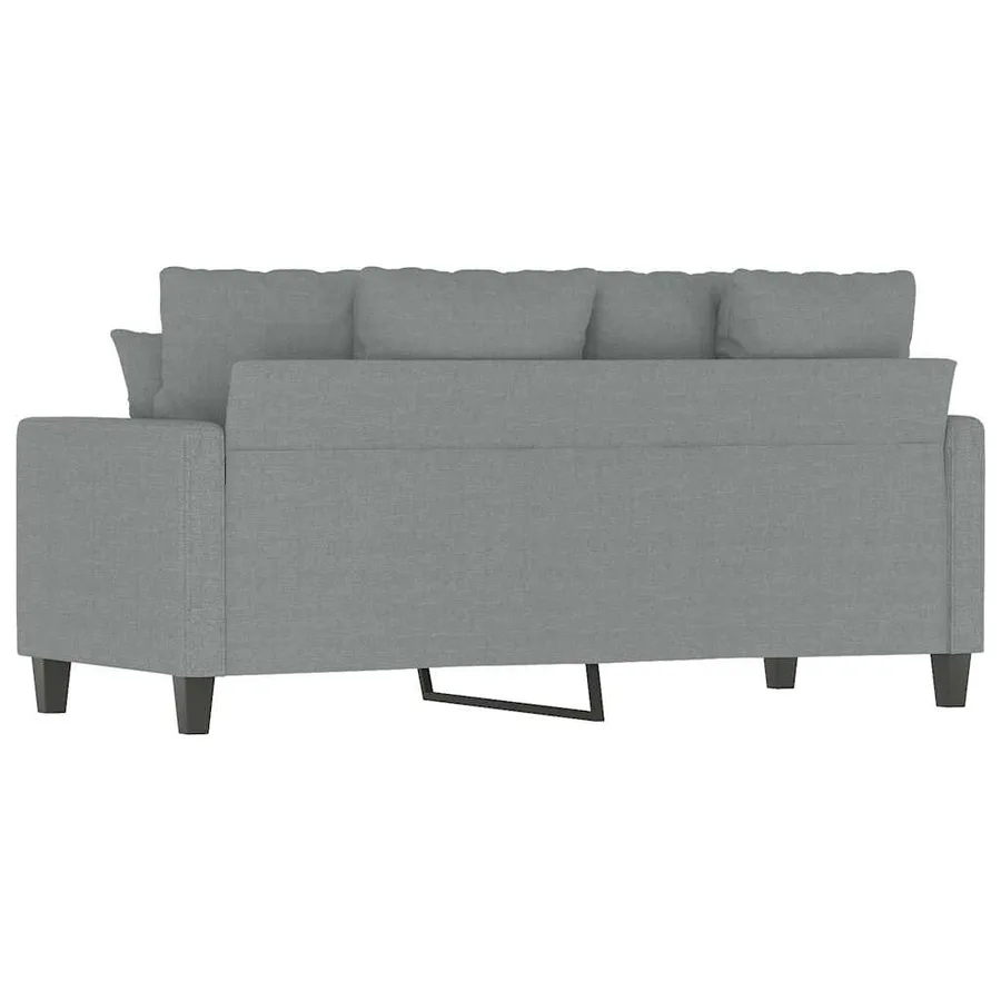 Canapé à 2 places Gris clair 140 cm Tissu - 6