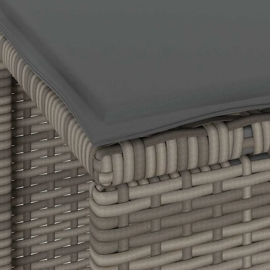 Ensemble de salle à manger pour jardin Gris polyrotin - 8