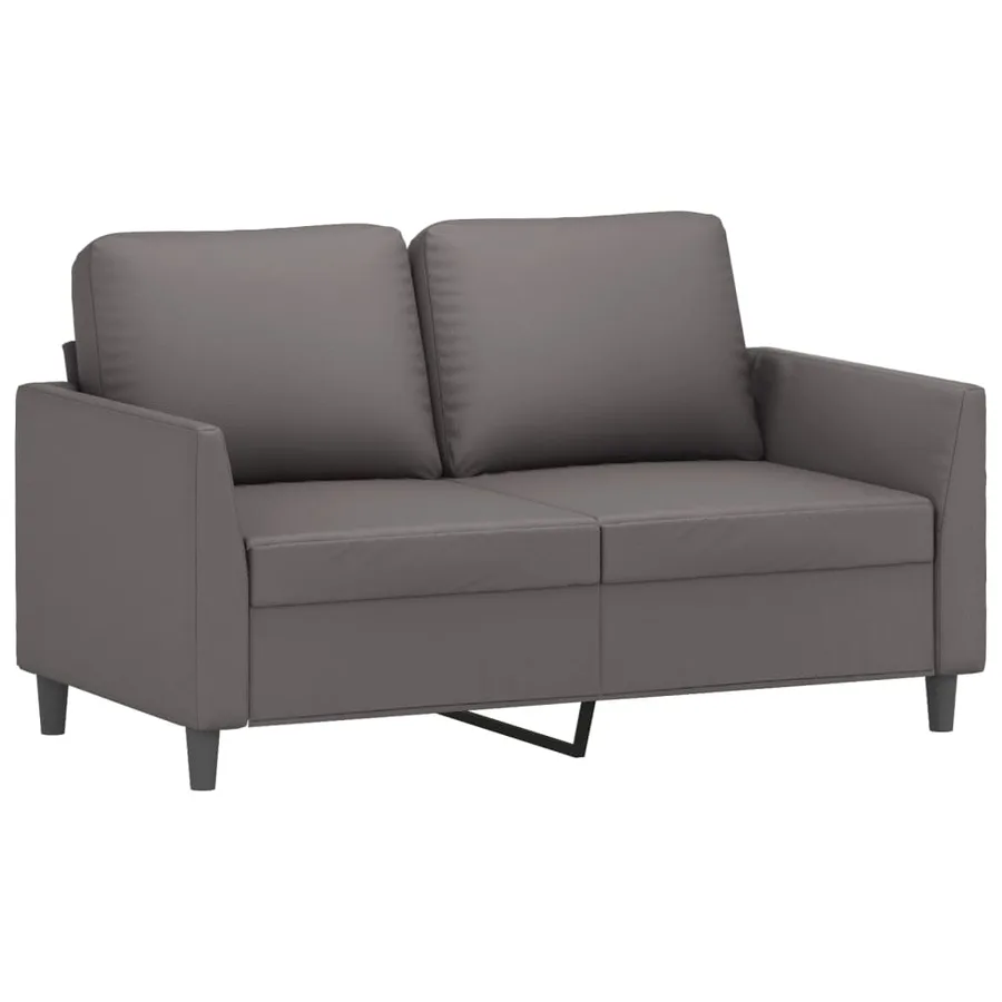 Ensemble de canapés 2 pcs avec coussins Gris Similicuir - 3