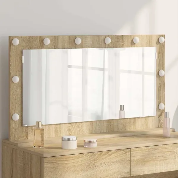 Miroir de vanité Rectangulaire Chêne Sonoma 100 x 55 x 18 cm