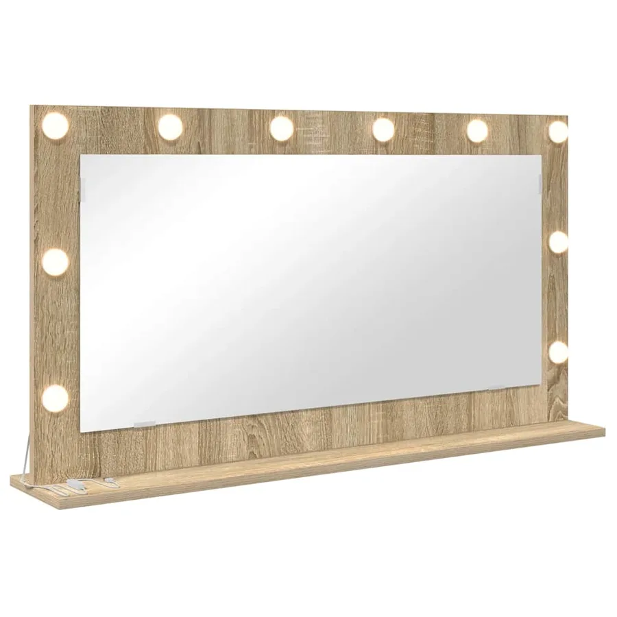 Miroir de vanité Rectangulaire Chêne Sonoma 100 x 55 x 18 cm - 2