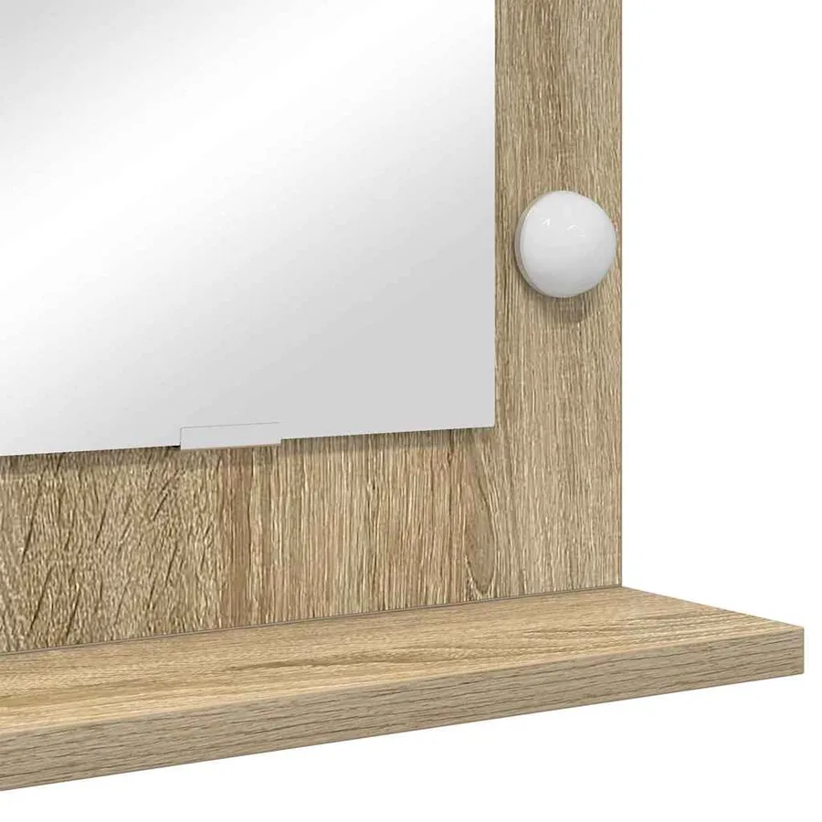 Miroir de vanité Rectangulaire Chêne Sonoma 100 x 55 x 18 cm - 7