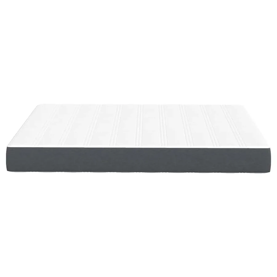 Matelas de Lit avec matelas Gris 160 x 200 cm tissu - 5