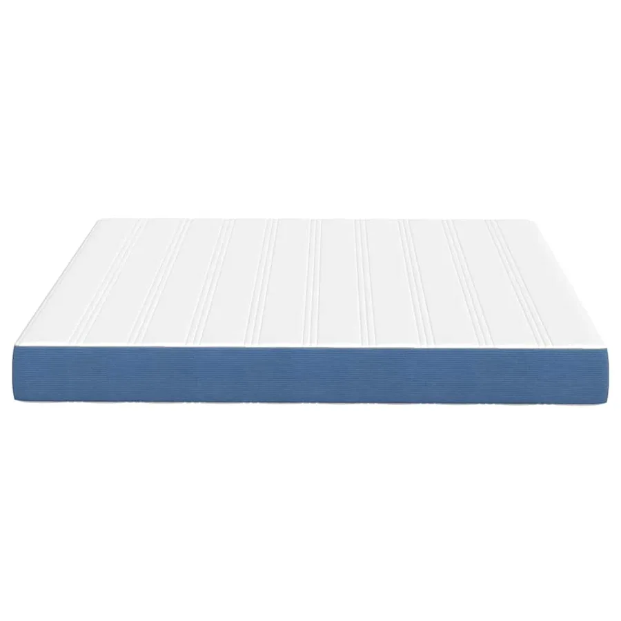 Matelas de Lit avec matelas Bleu 180 x 200 cm tissu - 5