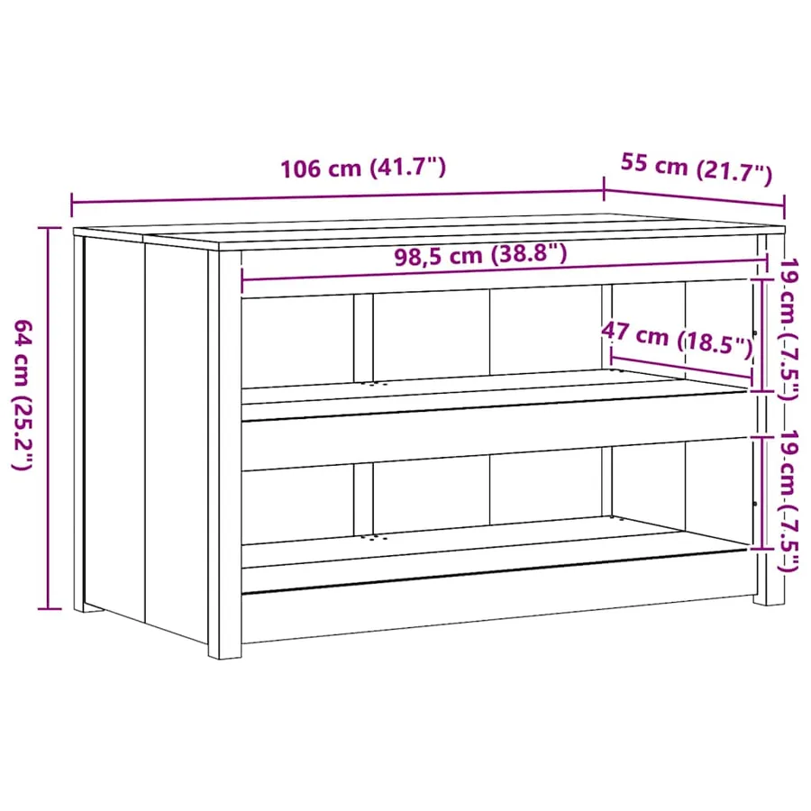 Armoire de cuisine MEPPEL Blanc 106 x 55 x 64 cm Pin massif - 10