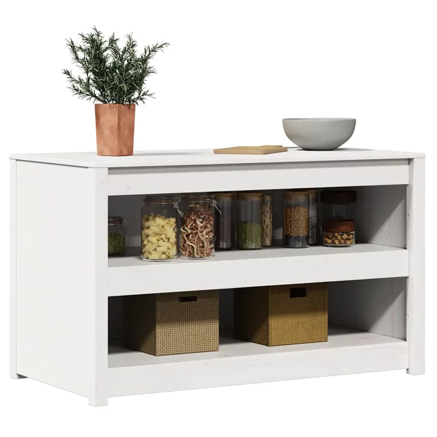 Armoire de cuisine MEPPEL Blanc 106 x 55 x 64 cm Pin massif - 3