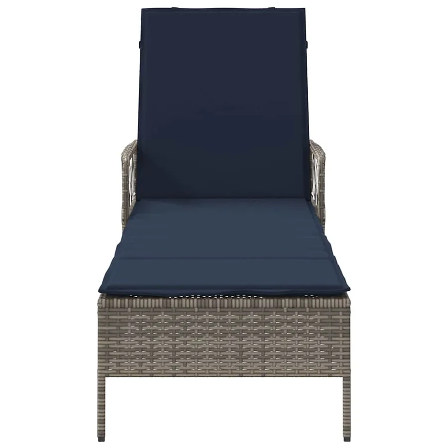 Transat Gris et bleu marine 200 x 55 x 92 cm polyrotin - 6