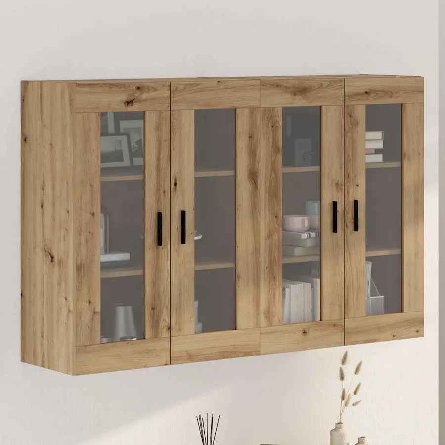 Armoires Murailles 2 pcs chêne artisanal 69,5 x 34 x 90 cm