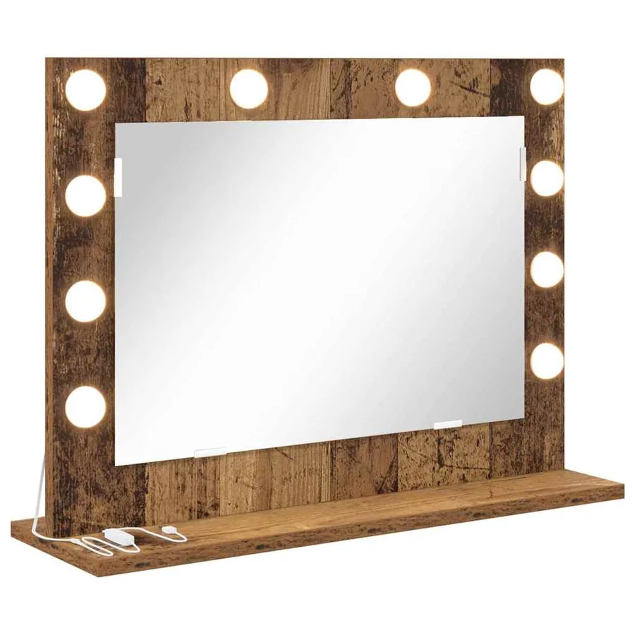 Miroir de vanité Rectangulaire Bois ancien 60 x 45 x 18 cm - 2