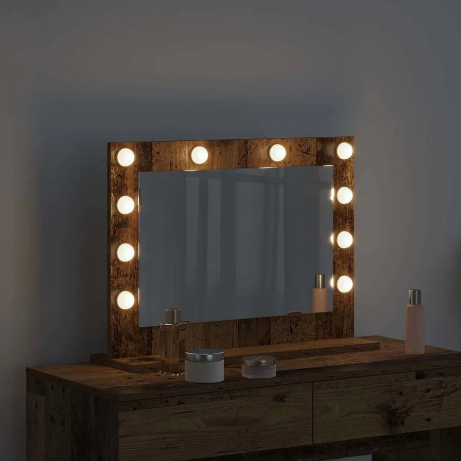 Miroir de vanité Rectangulaire Bois ancien 60 x 45 x 18 cm - 3