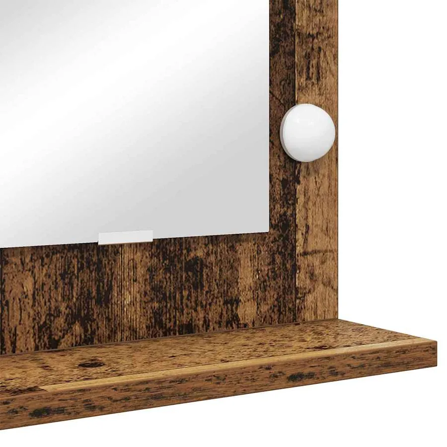 Miroir de vanité Rectangulaire Bois ancien 60 x 45 x 18 cm - 7