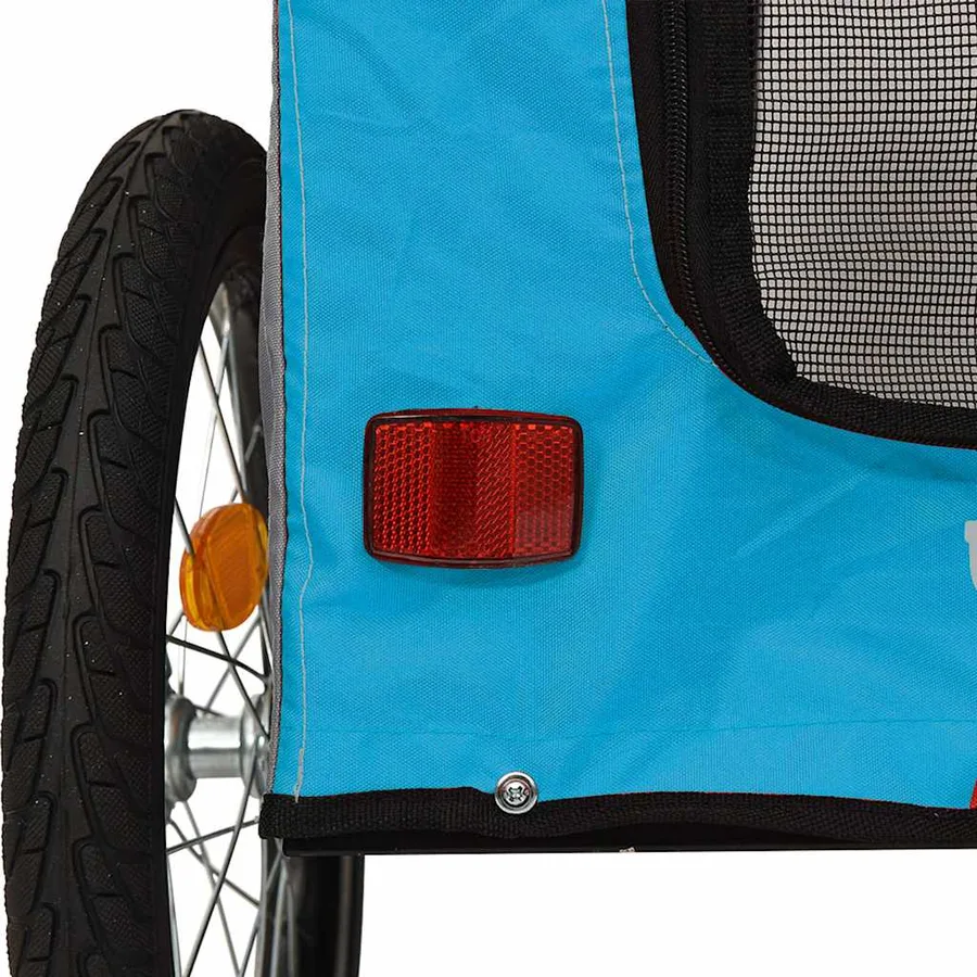 Remorque de vélo pour animaux de compagnie bleu et gris - 11