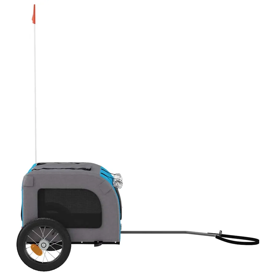 Remorque de vélo pour animaux de compagnie bleu et gris - 6