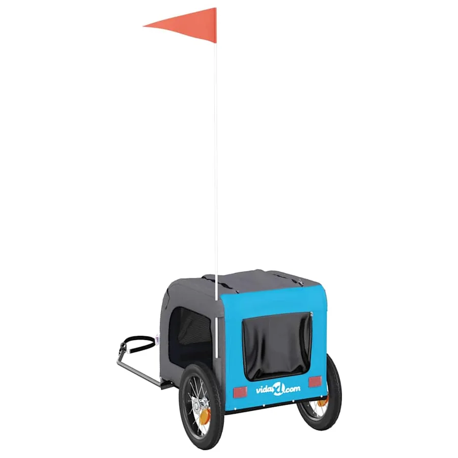 Remorque de vélo pour animaux de compagnie bleu et gris - 8